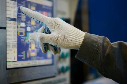 Pushing buttons on a control panel