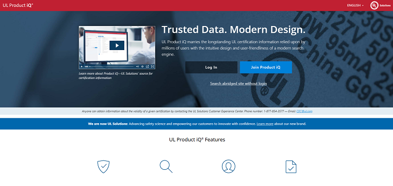 UL Product IQ screenshot