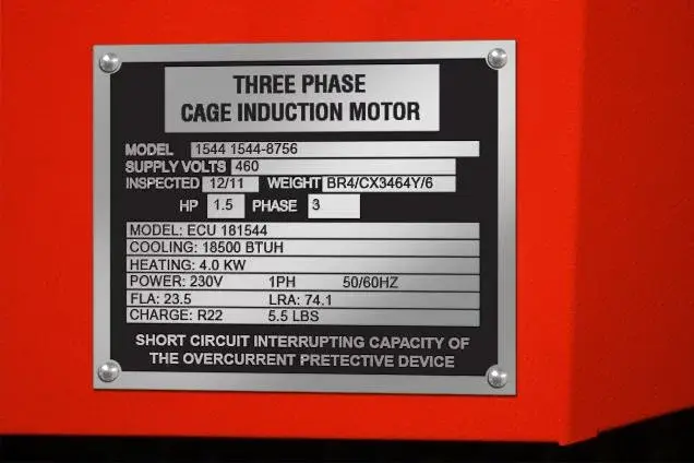 Metalphoto nameplate