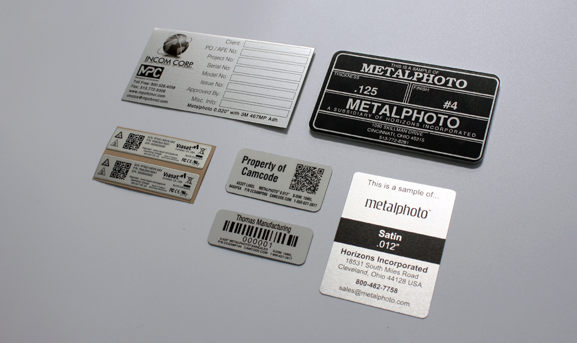 metal identification barcode equipment tags