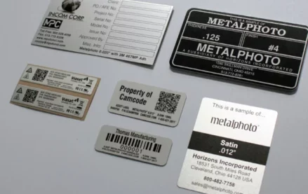 custom metal labels for industrial equipment