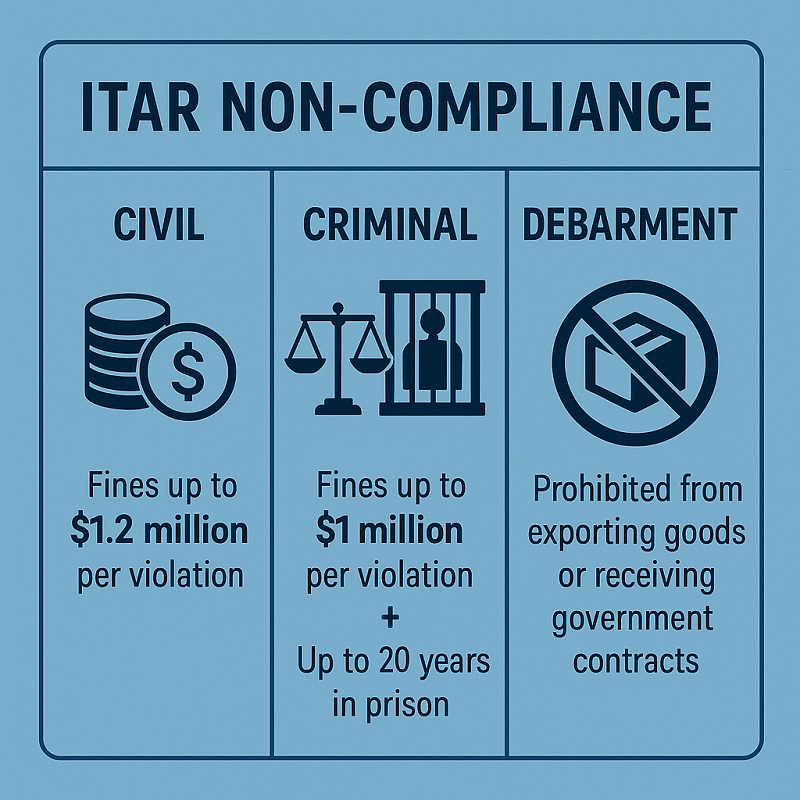 ITAR non-compliance penalties